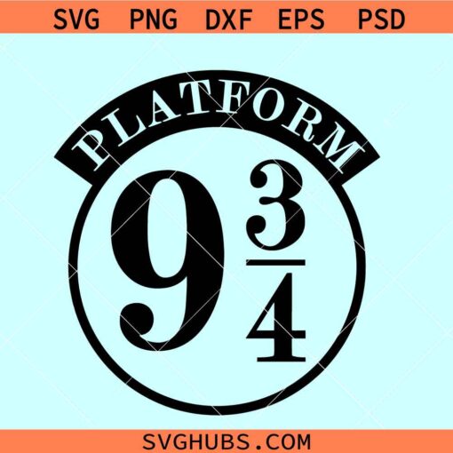 Harry potter train Platform SVG, Hogwarts Express SVG, Potter platform 9 svg, Harry Potter SVG