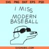 I Miss Modern Baseball SVG, Cool Dog Glasses SVG, Baseball Dog SVG