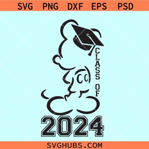 Mickey class of 2024 svg, Mickey graduation 2024 svg, Disney graduation 2024 svg