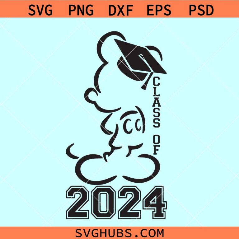 Mickey class of 2024 svg, Mickey graduation 2024 svg, Disney graduation 2024 svg