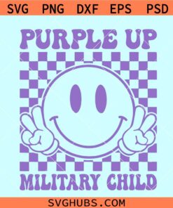 Purple up military child SVG, purple up svg, military child awareness svg