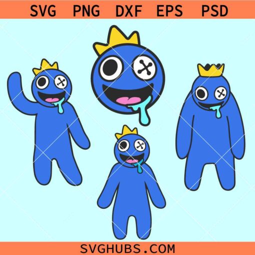 Rainbow Friends Roblox Blue SVG, Blue Character Svg, Rainbow Friends Svg, Blue SVG