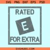 Rate E rhinestone template svg, Rate E for Extra svg, Rate E svg