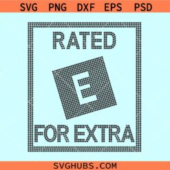 Rate E rhinestone template svg, Rate E for Extra svg, Rate E svg