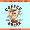 Retro Coffee Break SVG, coffee lover svg, coffee break svg