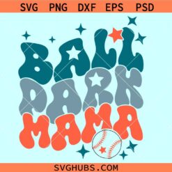 Retro ballpark mama SVG