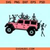 Skeletons Jeep party SVG, Jeep wrangler SVG, Jeep girl svg, Jeep party svg
