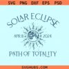 Solar Eclipse 2024 Path of Totality SVG, Solar Eclipse 2024 svg