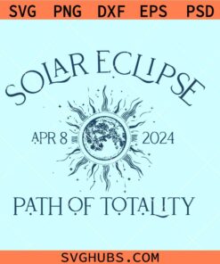 Solar Eclipse 2024 Path of Totality SVG, Solar Eclipse 2024 svg