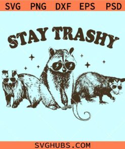 Stay Trashy raccoon SVG, Stay Trashy SVG