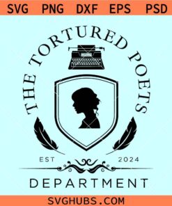 The Tortured Poets Department SVG, Tortured Poets Emblem Crest svg, Taylor Swift svg