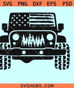 US flag Jeep offroad SVG, Jeep flag SVG, Jeep wrangler svg, jeep shirt svg