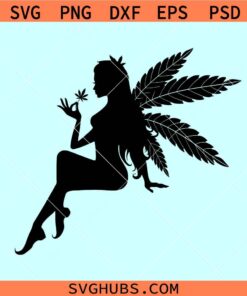 Weed fairy woman SVG, Smoking Weed Fairy SVG, Weed Girl SVG