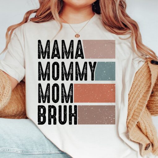 Retro Vinatage mama mommy mom bruh SVG, vintage mom shirt svg, mama mommy mom bruh SVG - Image 2