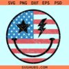 Distressed 4th of July Smiley face SVG, Patriotic smiley svg, 4th of July Smiley SVG