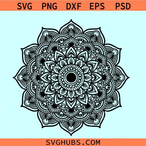 Flower mandala SVG, sunflower mandala svg, floral mandala svg