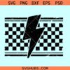 Grunge checkered lightning bolt SVG, checkered lightning bolt SVG, Grunge lightning bolt SVG