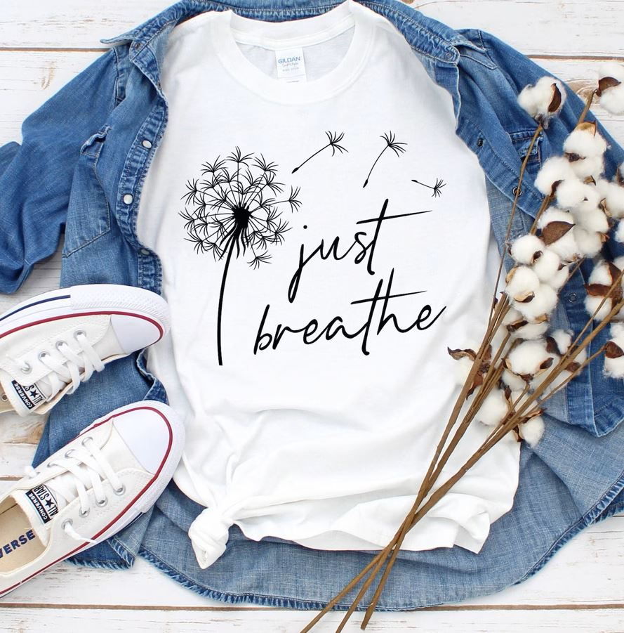 Just Breathe Dandelion svg, blowing dandelion svg, Just breathe SVG - Image 2