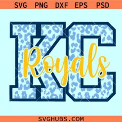 KC Royals Leopard Print SVG, Royals Mascot svg, Royals baseball SVG