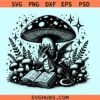 Mushroom Book Dragon Graphic svg, Book Lovers svg, Bookworms svg, Bookish Dragon Reader Svg