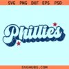 Phillies retro stacked SVG, Phillies mascot svg, Philadelphia Phillies baseball svg
