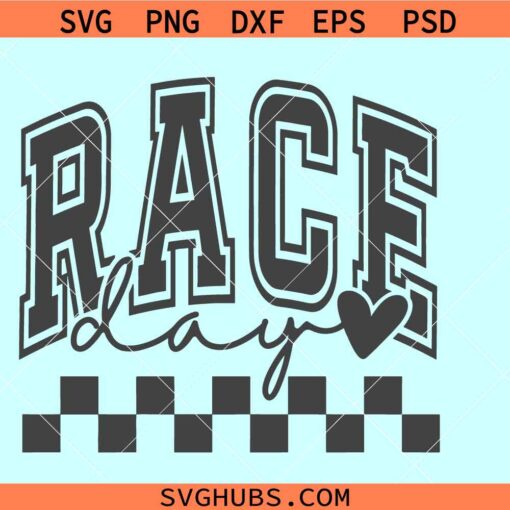 Race Day Checkered SVG, Motocross racing svg, racing Mom Svg