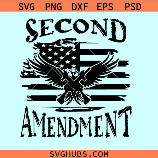 Second Amendment gun flag SVG, gun rights svg, second that svg, protect the second svg