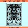 The deadlift Tarot card SVG, Funny Workout svg, Weightlifter Skeleton svg
