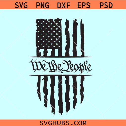 We the People American Flag SVG, Constitution SVG, 1776 svg