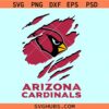 Arizona Cardinals ripped logo SVG, Arizona Cardinals PNG, Cardinals mascot svg