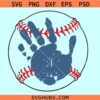 Baseball handprint SVG, baseball player gift svg, baseball handprint png