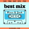 Best mix mom & dad cassette svg, baby bodysuit svg, mom and dad svg