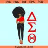 Black afro woman delta sigma Theta SVG