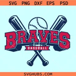 Braves Baseball SVG, Braves team mascot svg, Braves Baseball team spirit svg, Braves svg png