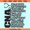 CNA definition svg, nurse affirmation svg, CNA educated determined svg