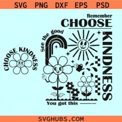 Choose kindness back and pocket design SVG, choose kindness svg, kindness quote svg