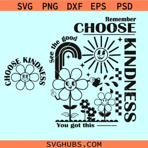 Choose kindness back and pocket design SVG, choose kindness svg, kindness quote svg