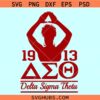 Delta Sigma Theta Afro woman svg, Black women Delta sigma theta SVG, Delta sigma theta 1913 SVG