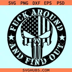 FAAFO punisher skull flag svg, Punisher Skull SVG, 2nd Amendment SVG