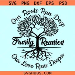 Family Reunion our Roots Runs Deeper SVG, family tree svg, family reunion shirt svg