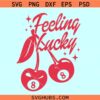 Feeling Lucky Cherries 8 svg, lucky 8 svg, feeling lucky cherries svg