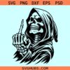 Grim reaper skeleton middle finger svg, Grim reaper skeleton svg, Grim reaper svg