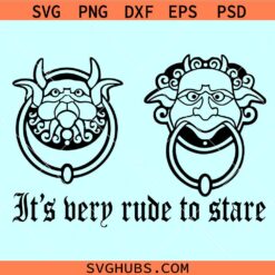 It’s Very Rude to Stare Svg Labyrinth Door Knocker Svg