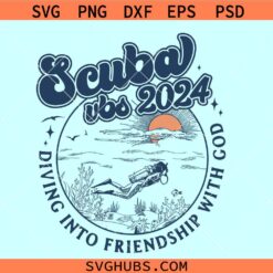 Scuba VBS svg, Scuba Diving Into Friendship with God SVG, Christian VBS 2024 SVG