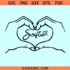 Swiftie heart hands SVG