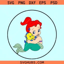 The little Mermaid and Flounder svg, The little Mermaid SVG, Ariel SVG