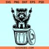 Trash Raccoon middle finger svg, raccoon rock sign svg, Trash panda svg