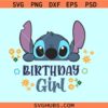 Birthday girl Stitch svg, Disney Lilo Stitch Birthday Girl SVG, Stitch birthday svg