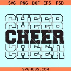 Cheer stacked svg, Stacked Cheer SVG, Cheerleading SVG, cheer team svg, cheerleader girl svg, cheer mom svg