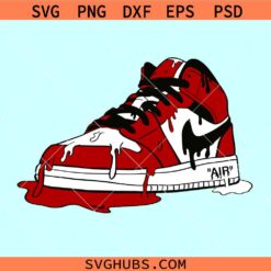 Dripping Nike sneaker svg, Sneakers drip svg, Air Jordan shoe svg, Jordan sneaker svg